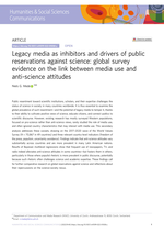 Legacy media as inhibitors and drivers of public reservations against science: Global survey evidence on the link between media use and anti-science attitudes